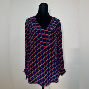 Trina Turk Multicolor Geometric Blouse